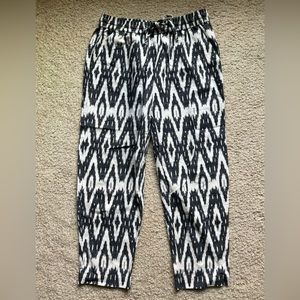 J. Crew Black and White Patterned Pants